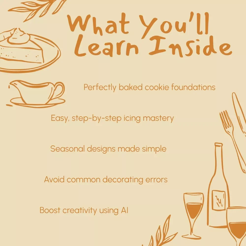 Sweet Thanks: A Creative Guide to Decorating Thanksgiving Cookies | Digital Download eBook for Beginners & Bakers | How to Decorate Thanksgiving Cookies Step-by-Step