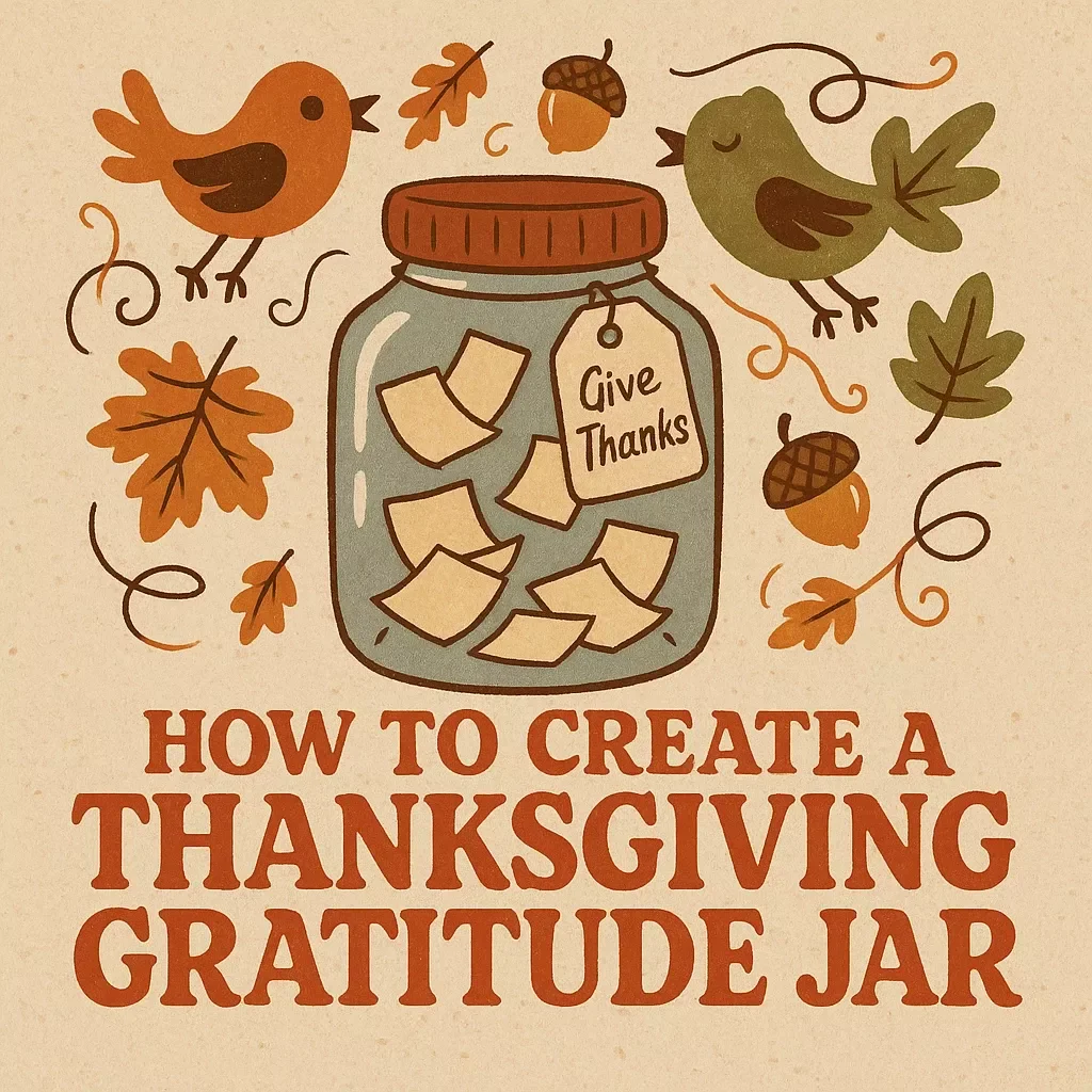 How to Create a Thanksgiving Gratitude Jar – Printable Guide for Families, Teachers & Self-Growth | Digital Download | How to Create a Gratitude Jar for Thanksgiving eBook