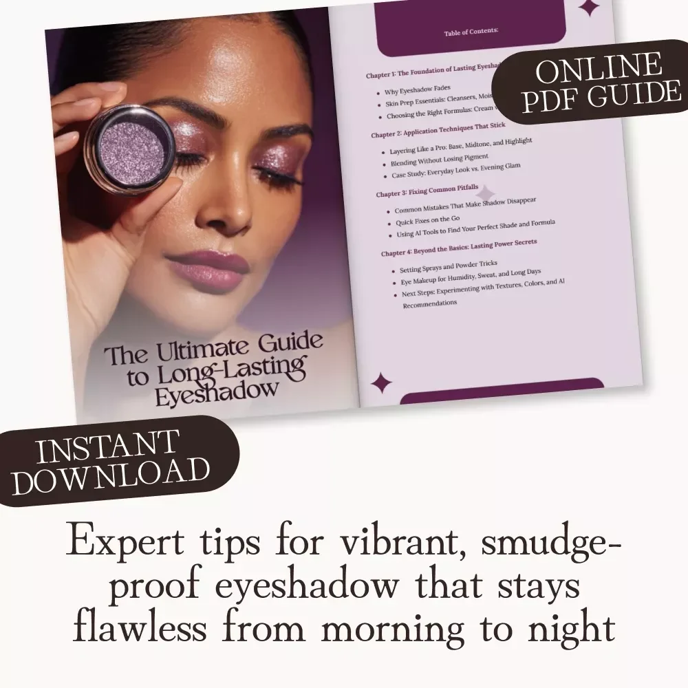 The Ultimate Guide to Long-Lasting Eyeshadow | Makeup Tips eBook | Learn How to Make Eyeshadow Last Longer All Day | Digital Beauty Guide for Beginners & Pros