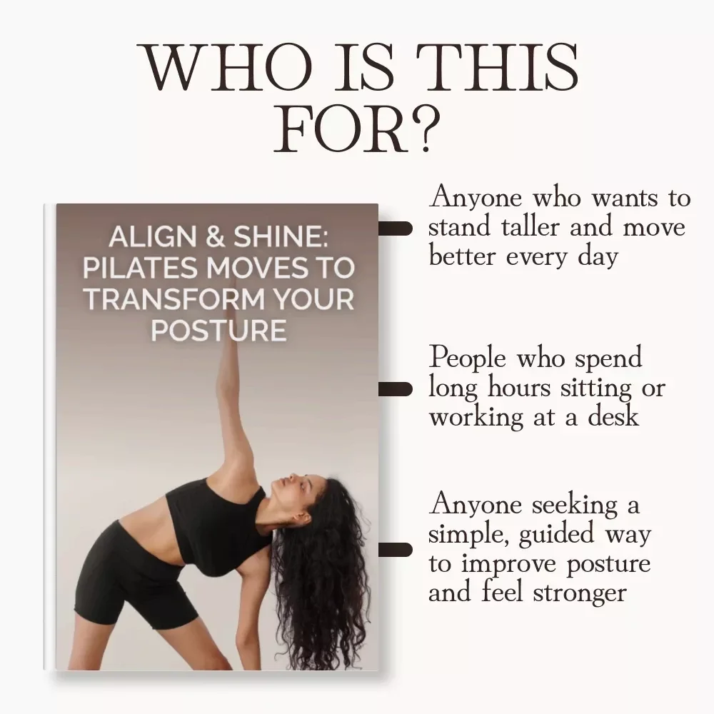 Align & Shine: Pilates Moves to Transform Your Posture | Posture Correction Guide | Pilates for Better Alignment, Confidence & Core Strength | Digital eBook Download