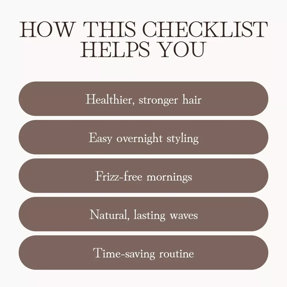 Your No-Heat Haircare Checklist | Natural Haircare Guide for Effortless No-Heat Hairstyles | Printable Digital Download for Healthy, Heat-Free Styling