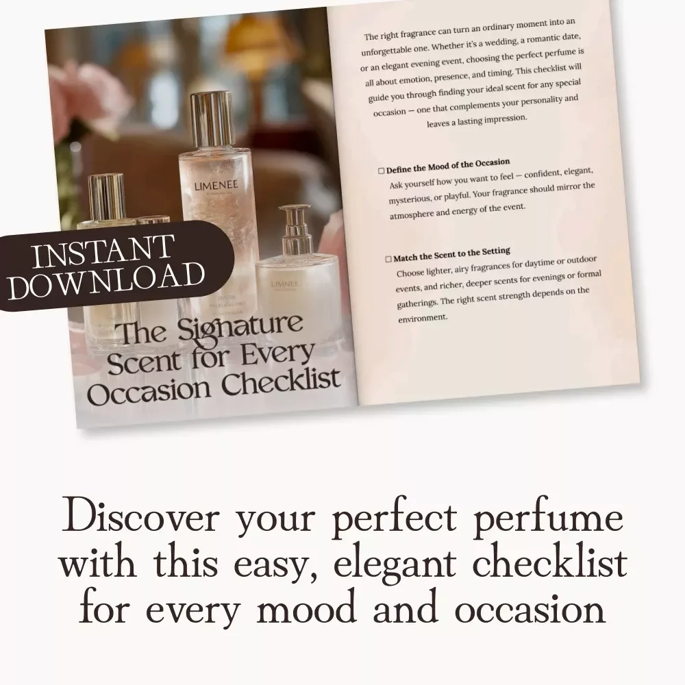 The Signature Scent for Every Occasion Checklist | Digital Fragrance Guide | Perfume Matching & Scent Selection Printable