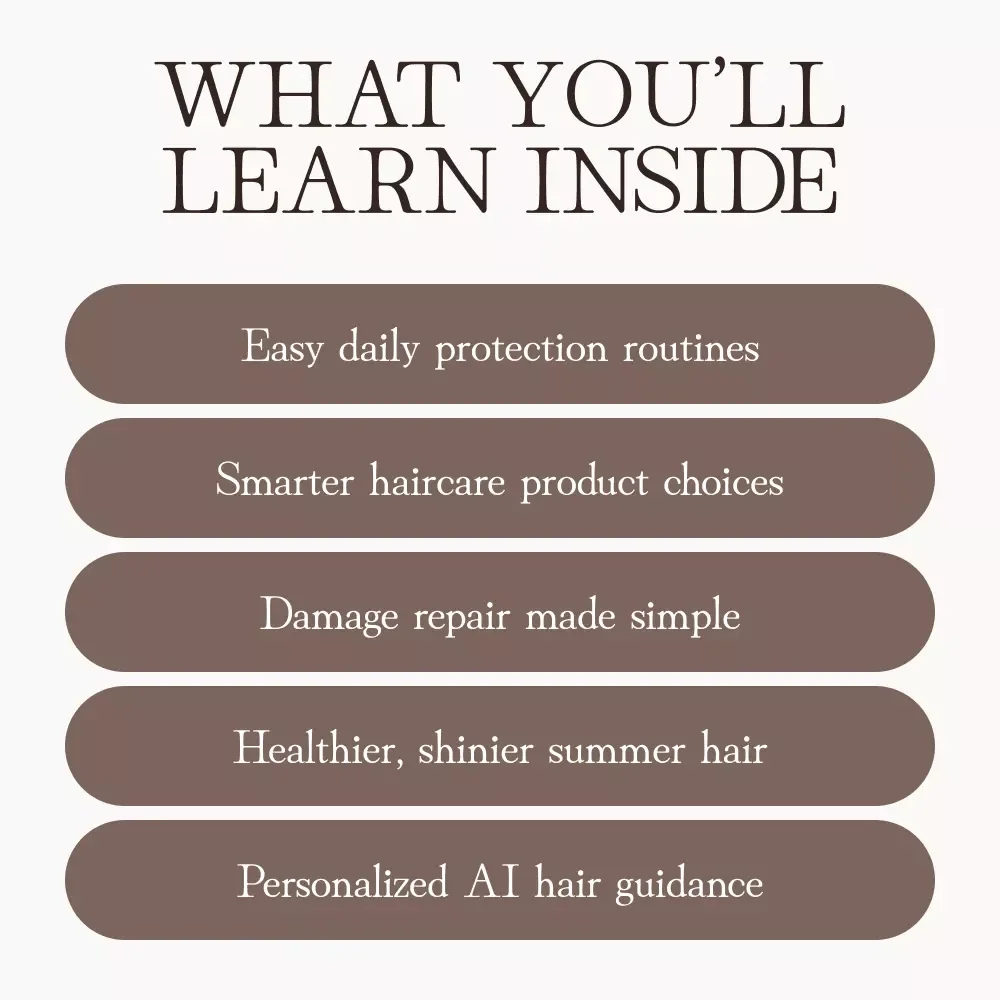Sun-Safe Strands: Protecting Your Hair from UV Damage | Ultimate Guide on How to Protect Hair from Sun Damage, Hair Care eBook, UV Protection Tips for Healthy Summer Hair