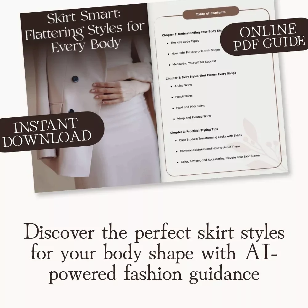 Skirt Smart: Flattering Styles for Every Body | Digital Styling Guide for Women | eBook on Skirt Outfits, Body Shapes, and AI Fashion Tips