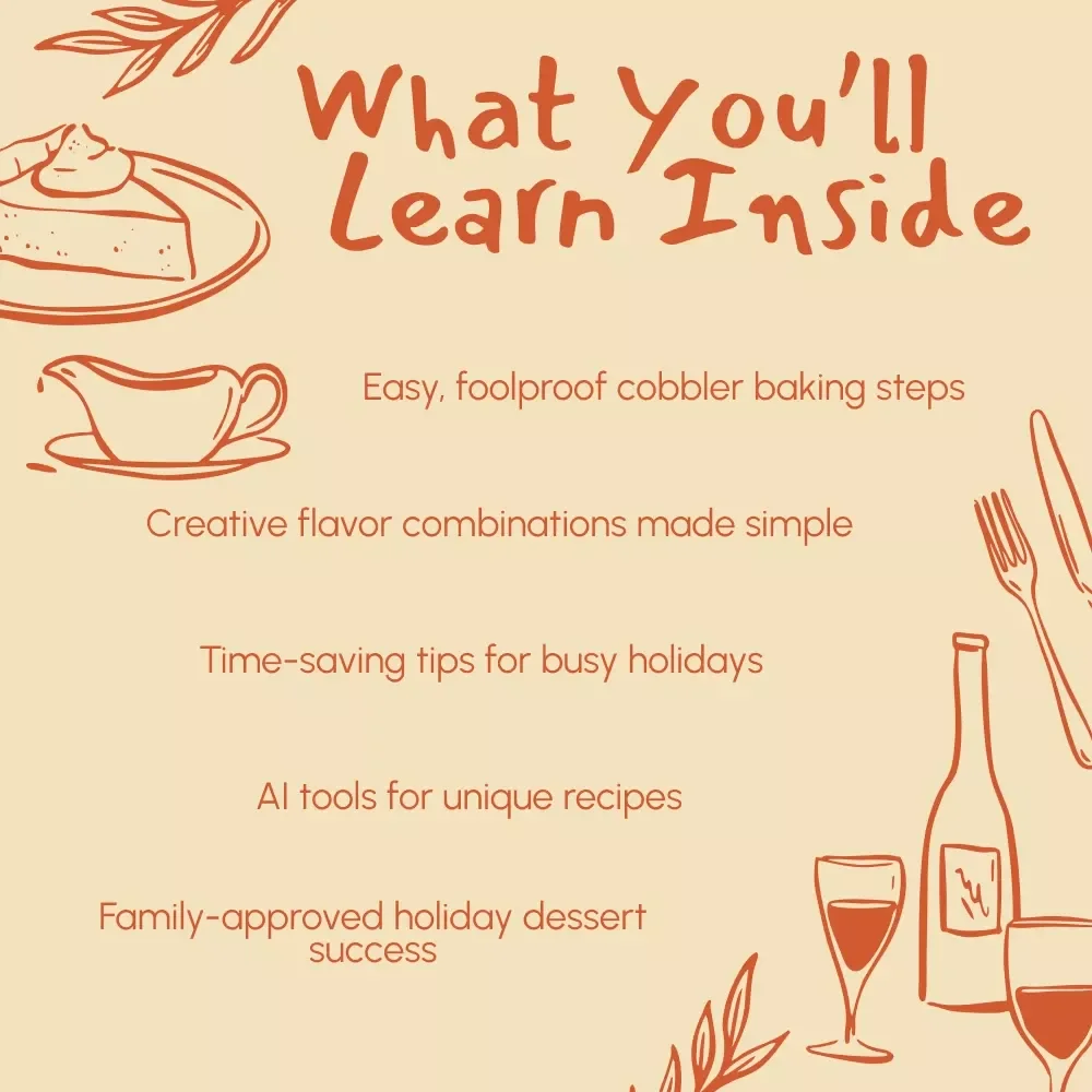 Sweet Harvest: Your Ultimate Thanksgiving Cobbler Recipe Guide | Fall Dessert eBook | Holiday Baking Digital Download | Thanksgiving Recipe Book | Cozy Autumn Cooking PDF