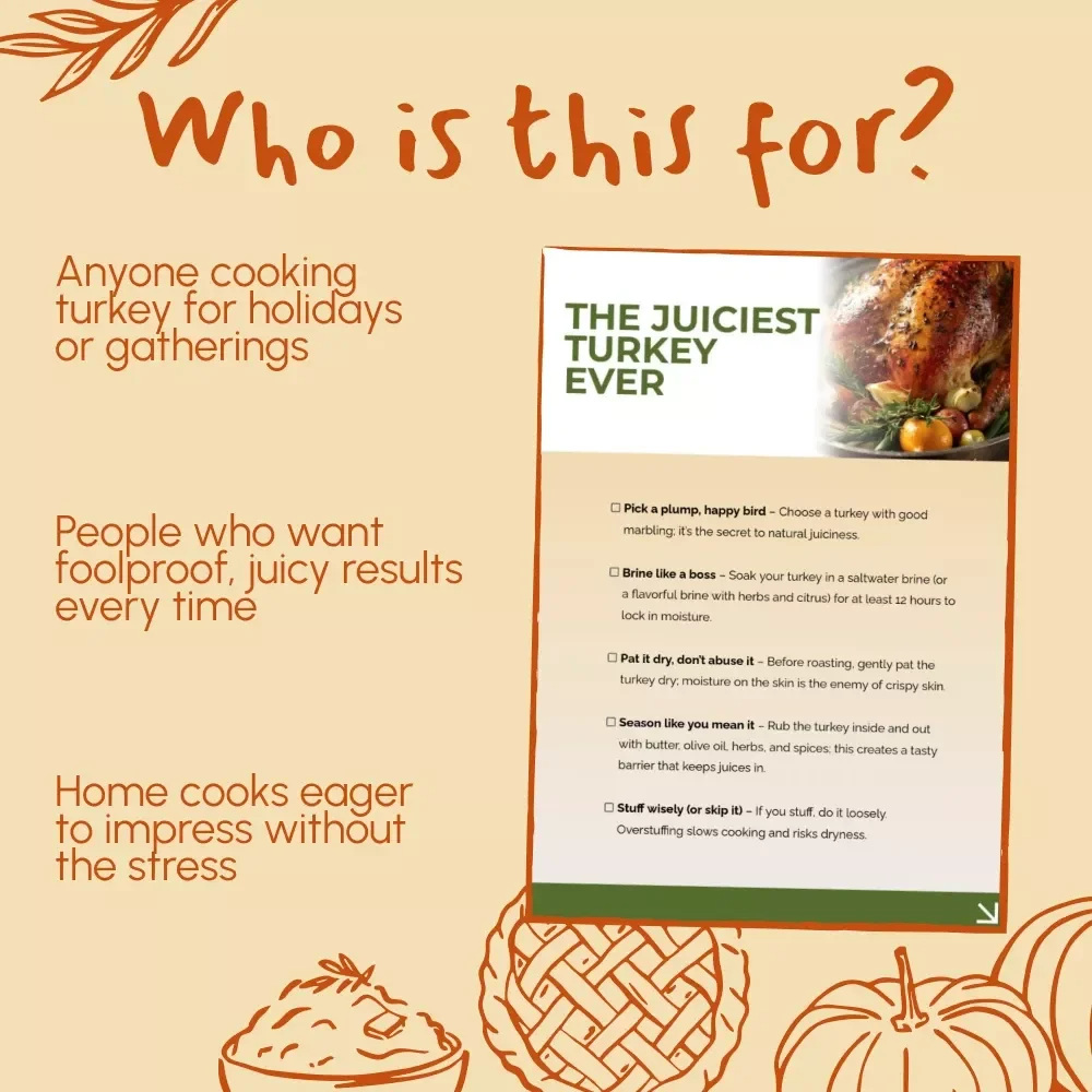 The Juiciest Turkey Ever – Ultimate Thanksgiving Checklist | Digital Download for Perfectly Moist Roast Turkey | How to Cook a Turkey Without Drying It Out Guide