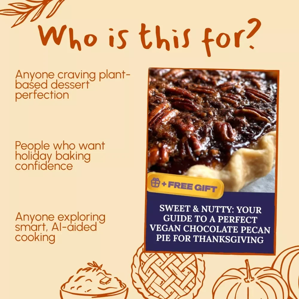 Sweet & Nutty: Your Guide to a Perfect Vegan Chocolate Pecan Pie for Thanksgiving | Vegan Dessert eBook | Plant-Based Holiday Baking Guide | Digital Download