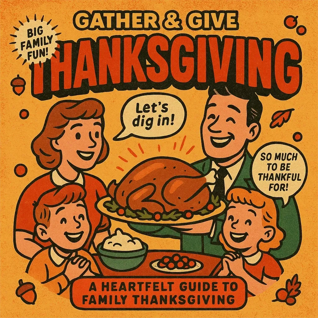Gather & Give Thanks: A Heartfelt Guide to Family Thanksgiving | Celebrate Why Thanksgiving with Family | Digital Download eBook for Meaningful Traditions & Grateful Gatherings