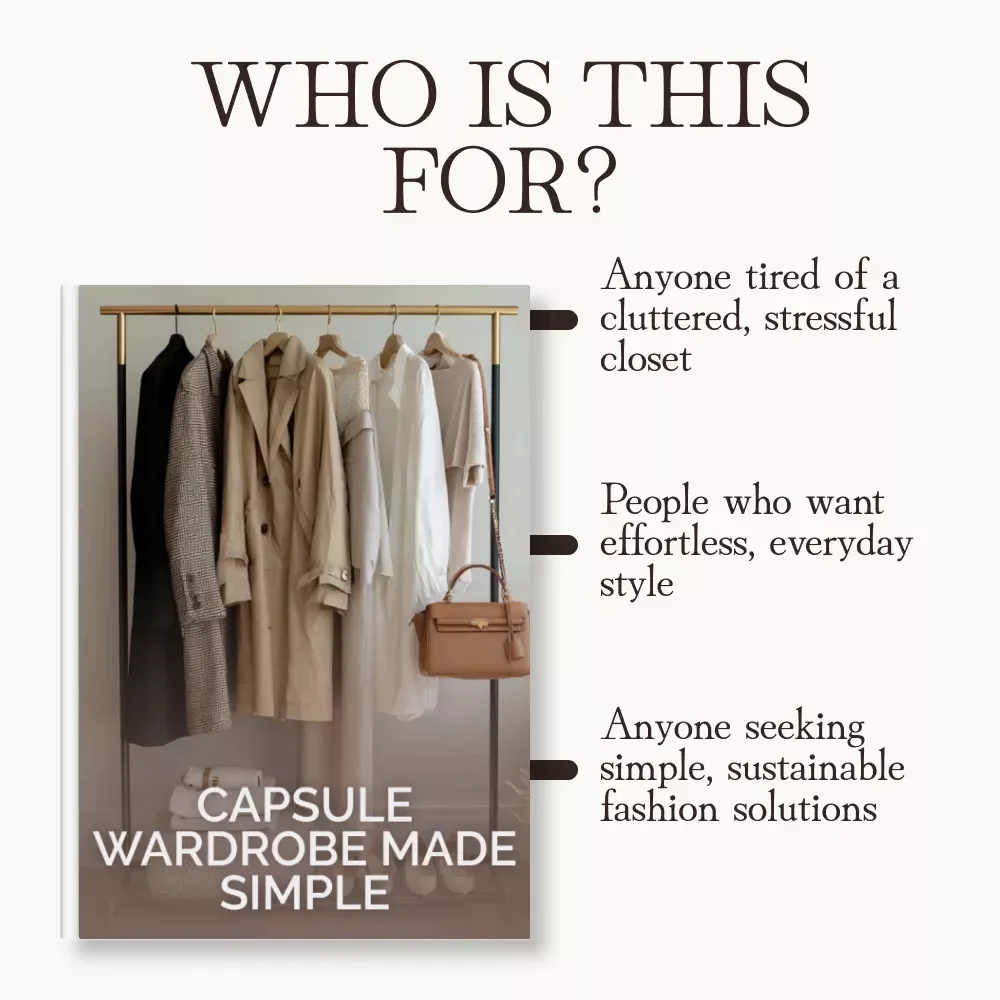 Capsule Wardrobe Made Simple | Minimalist Fashion eBook | Digital Guide to Curating Your Timeless Style | AI-Powered Wardrobe Planner | Sustainable Closet Checklist Download