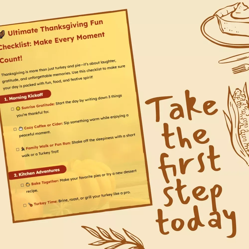 Ultimate Thanksgiving Fun Checklist: Make Every Moment Count | Printable Thanksgiving Activities, Family Games & Things to Do on Thanksgiving Guide