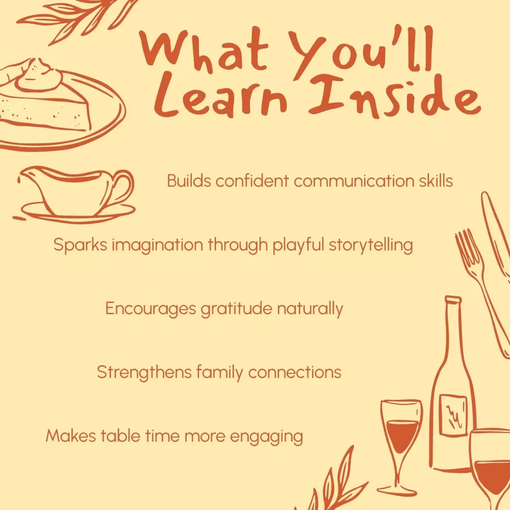Thanksgiving Topics Kids Will Enjoy | Fun Family Conversation Starters, Engaging Holiday eBook for Kids and Parents | Digital Download Guide for Meaningful Thanksgiving Talks