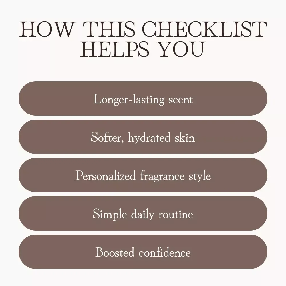 How to Layer Lotion and Perfume Checklist | Printable Fragrance Layering Guide | How to Layer Body Lotion and Perfume for Long-Lasting Scent
