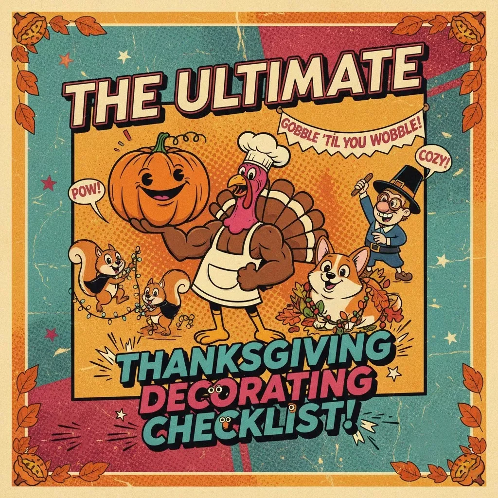 The Ultimate Thanksgiving Decorating Checklist | Printable Digital Download | Best Way to Decorate for Thanksgiving | Holiday Home Styling Guide