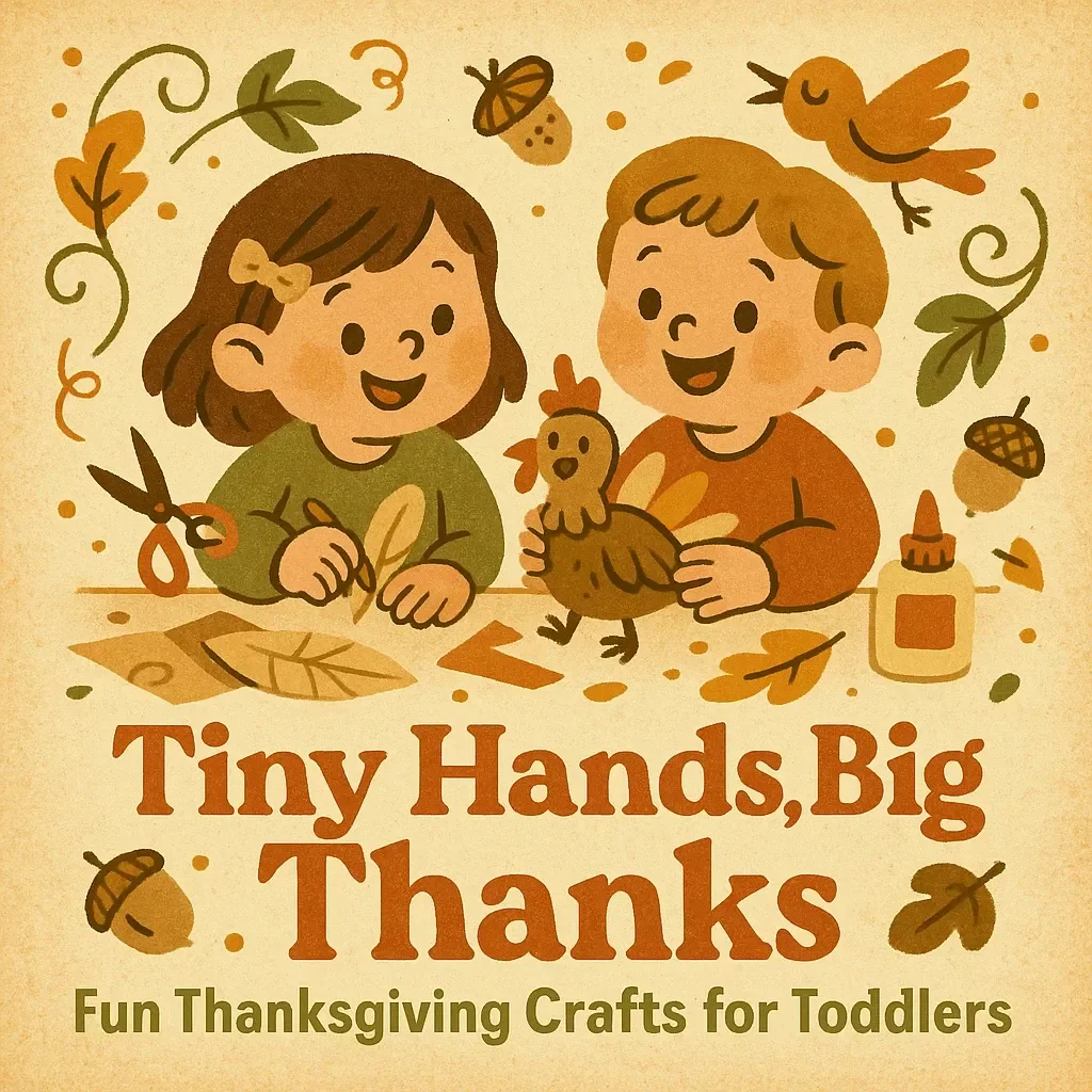 Tiny Hands, Big Thanks: Fun Thanksgiving Crafts for Toddlers | Printable Thanksgiving Craft Ideas | eBook Guide for Parents & Teachers | Easy Holiday Crafts for Kids