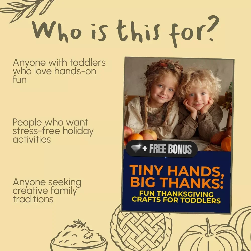 Tiny Hands, Big Thanks: Fun Thanksgiving Crafts for Toddlers | Printable Thanksgiving Craft Ideas | eBook Guide for Parents & Teachers | Easy Holiday Crafts for Kids