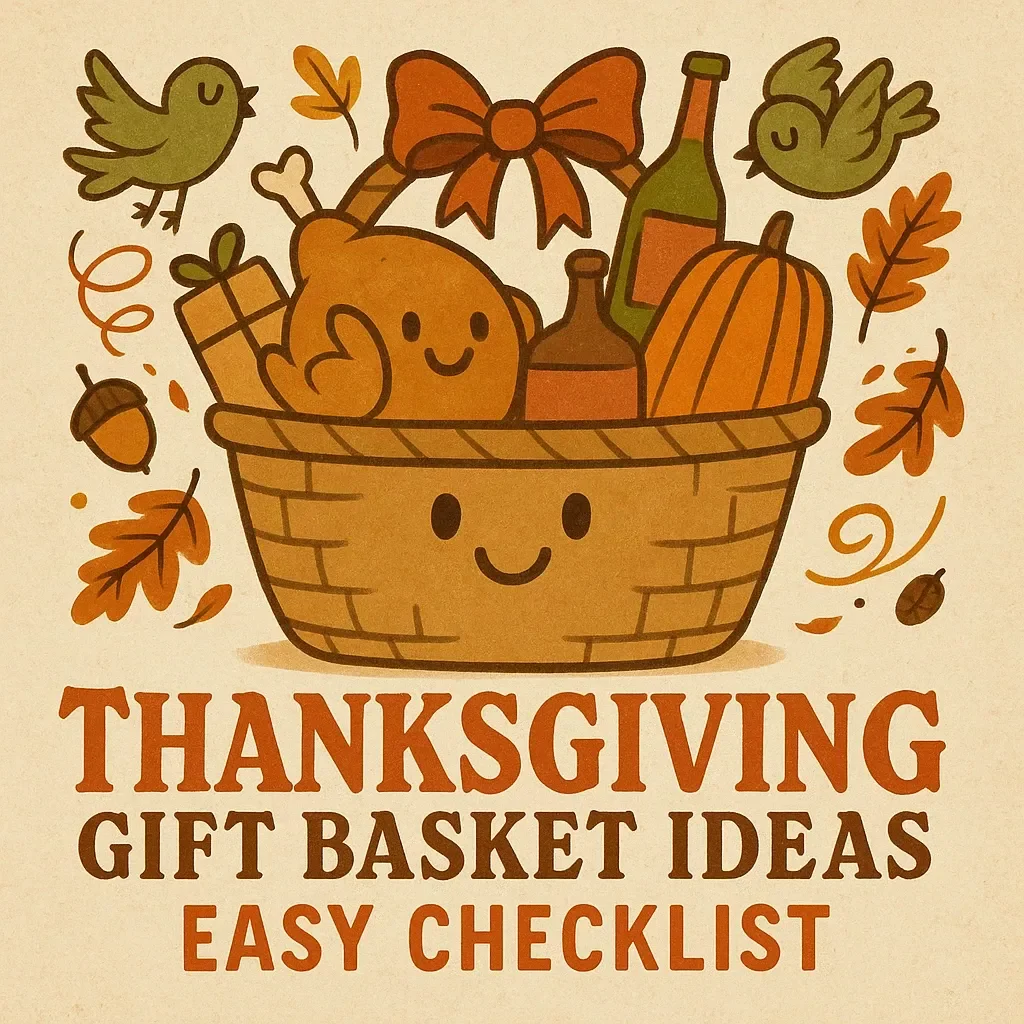 Thanksgiving Gift Basket Ideas: Easy Checklist | Printable Thanksgiving Gift Baskets Ideas Guide for DIY & Thoughtful Holiday Gifts