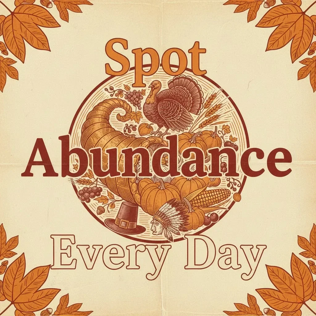 Spot Abundance Every Day Checklist | Digital Download for Mindful Living, Gratitude Practice & How to Notice Abundance in Everyday Life
