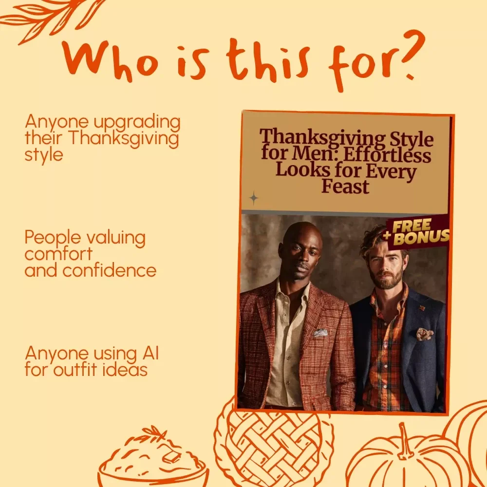 Thanksgiving Style for Men: Effortless Looks for Every Feast | Mens Thanksgiving Outfit Guide | Fall Fashion eBook for Modern Gentlemen