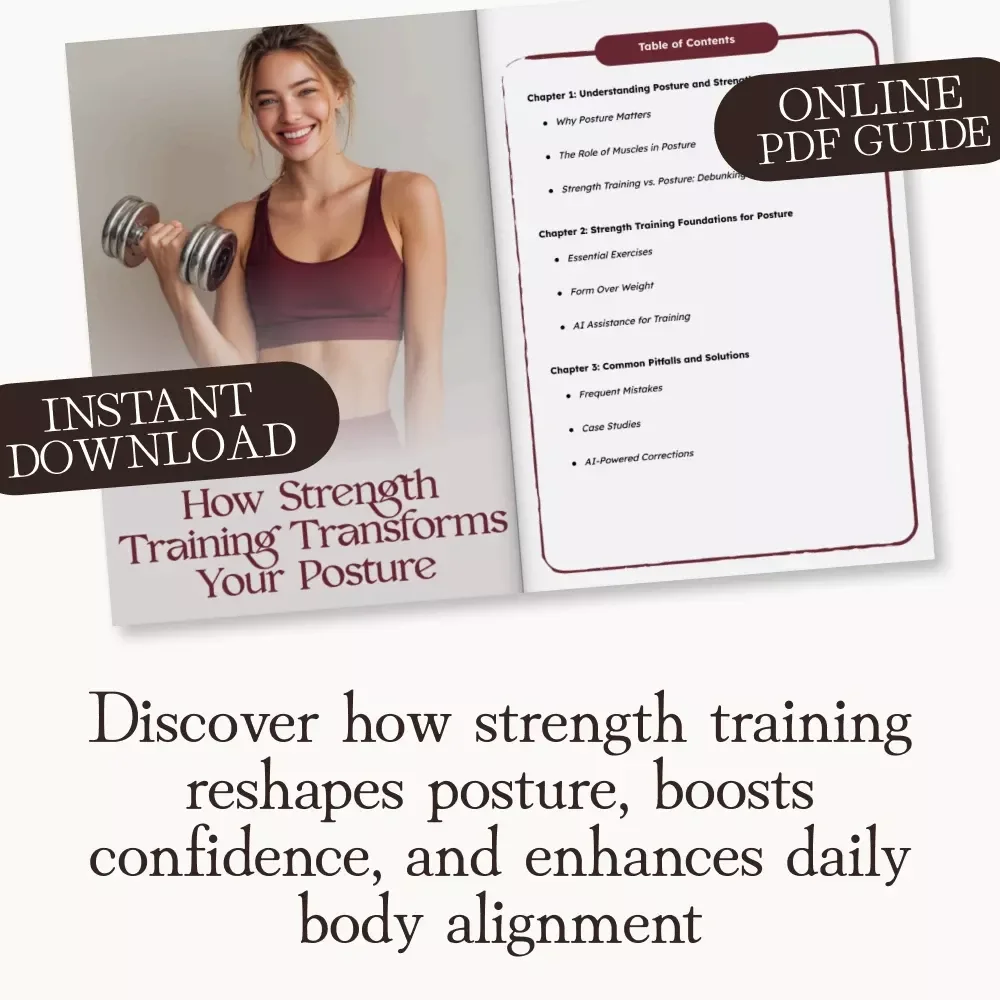 How Strength Training Transforms Your Posture | Digital Guide for Better Alignment, Confidence & Strength | Fitness eBook, Posture Correction, AI Training Tips, Printable PDF Download