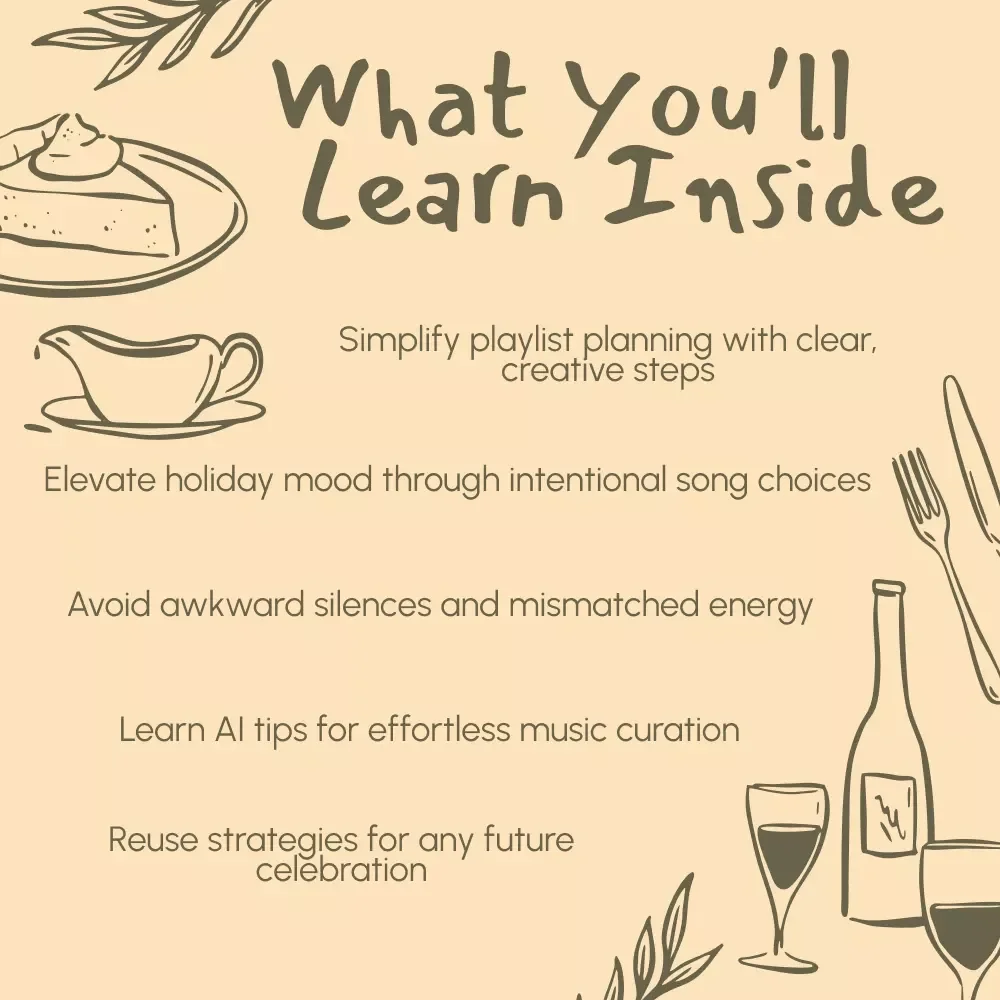 Crafting the Perfect Thanksgiving Soundtrack | Digital Download Guide for Curating the Ultimate Thanksgiving Playlist | eBook, Music Planner, and Holiday Playlist Checklist