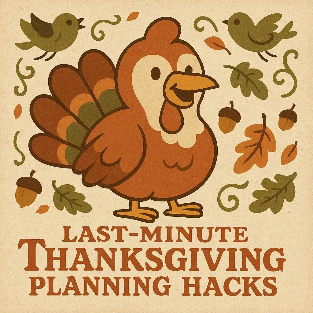 Last-Minute Thanksgiving Planning Hacks: Stress Less, Feast More | Printable Holiday Checklist | Instant Digital Download for Busy Hosts