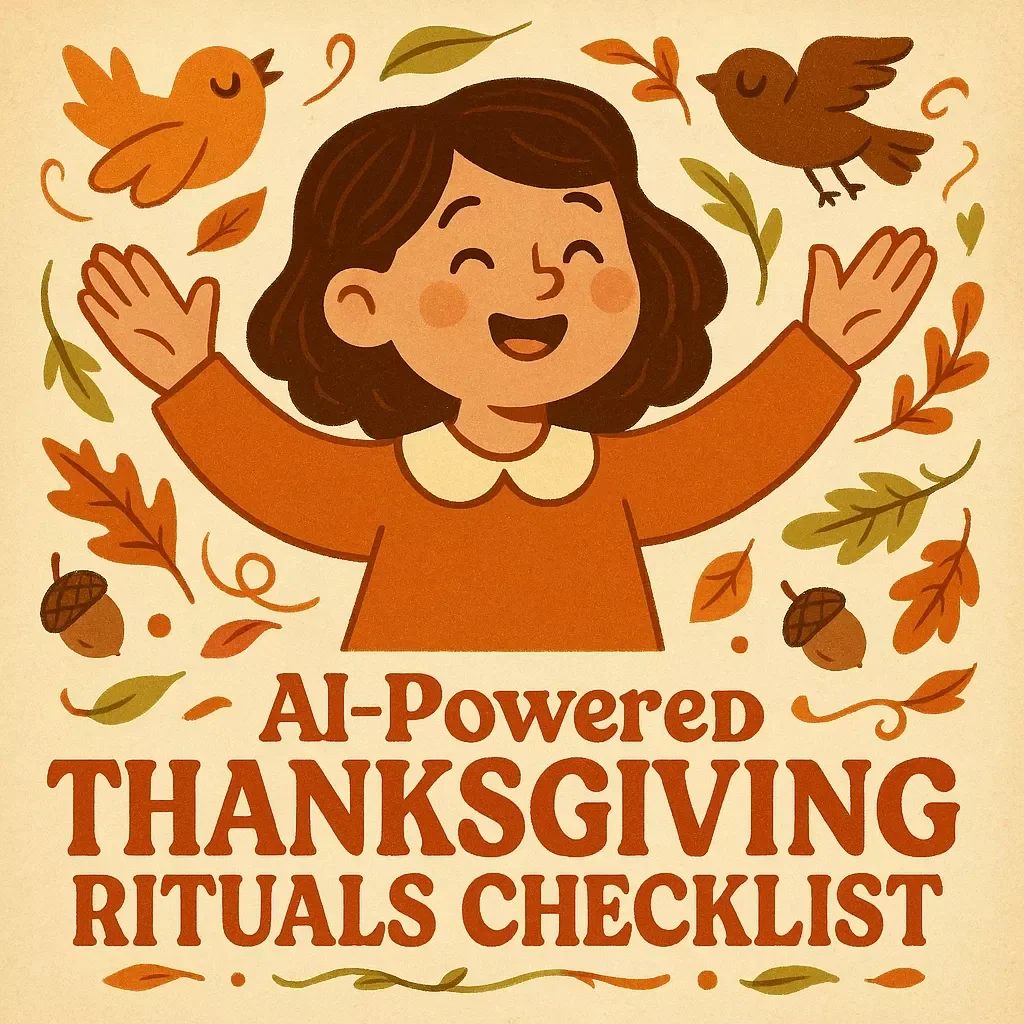 AI-Powered Thanksgiving Rituals Checklist | Digital Mindfulness Guide for Gratitude, Connection & Joy | How to Use AI to Create Mindful Thanksgiving Rituals