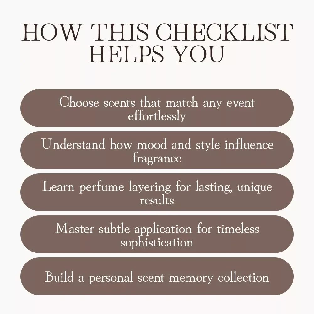 The Signature Scent for Every Occasion Checklist | Digital Fragrance Guide | Perfume Matching & Scent Selection Printable