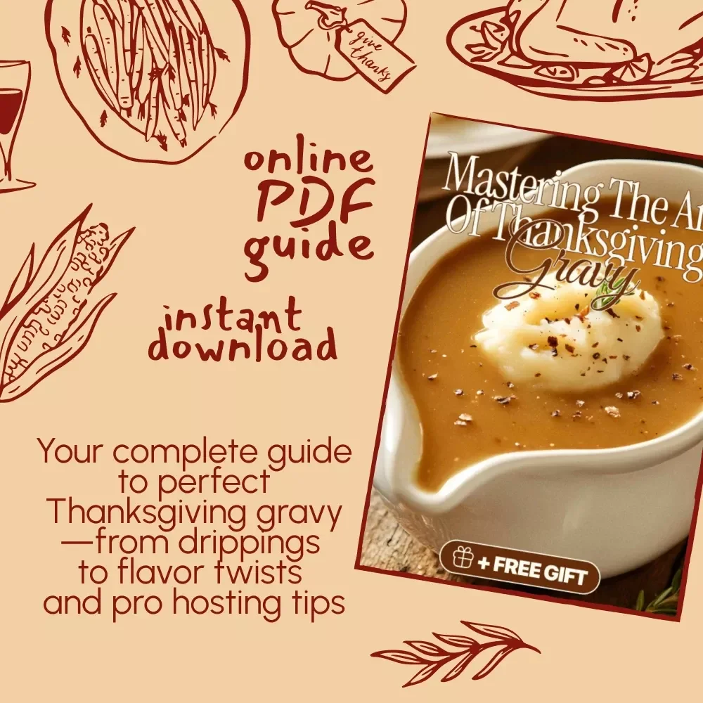 Mastering the Art of Thanksgiving Gravy | Ultimate Thanksgiving Gravy Recipe Guide for Perfect Holiday Sauce | Digital Download eBook & Printable Kitchen Companion