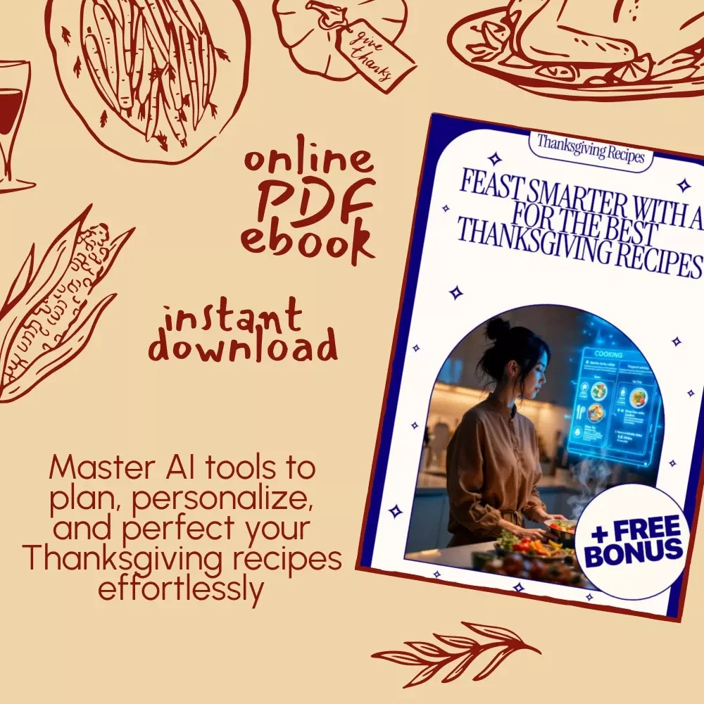 Feast Smarter With AI for the Best Thanksgiving Recipes – Ultimate Digital Guide, eBook & Checklist for AI-Powered Menus, Classic & Modern Dishes, Personalized Holiday Cooking