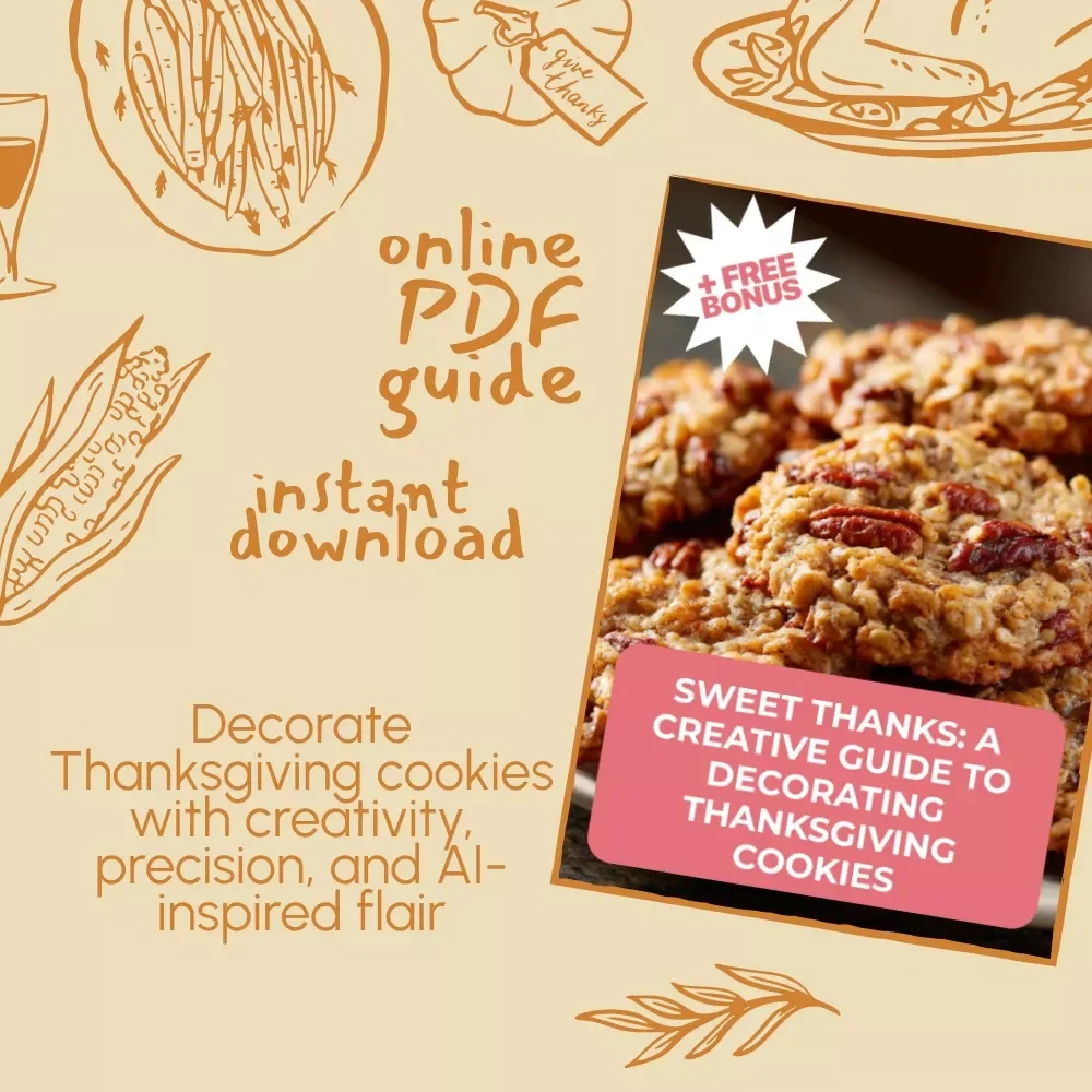 Sweet Thanks: A Creative Guide to Decorating Thanksgiving Cookies | Digital Download eBook for Beginners & Bakers | How to Decorate Thanksgiving Cookies Step-by-Step