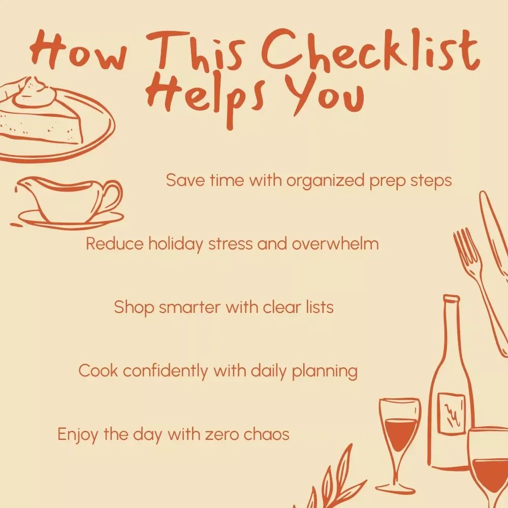 The Early Bird Thanksgiving Prep Checklist | Printable Holiday Planning Guide | Stress-Free Thanksgiving Planner & Digital Download