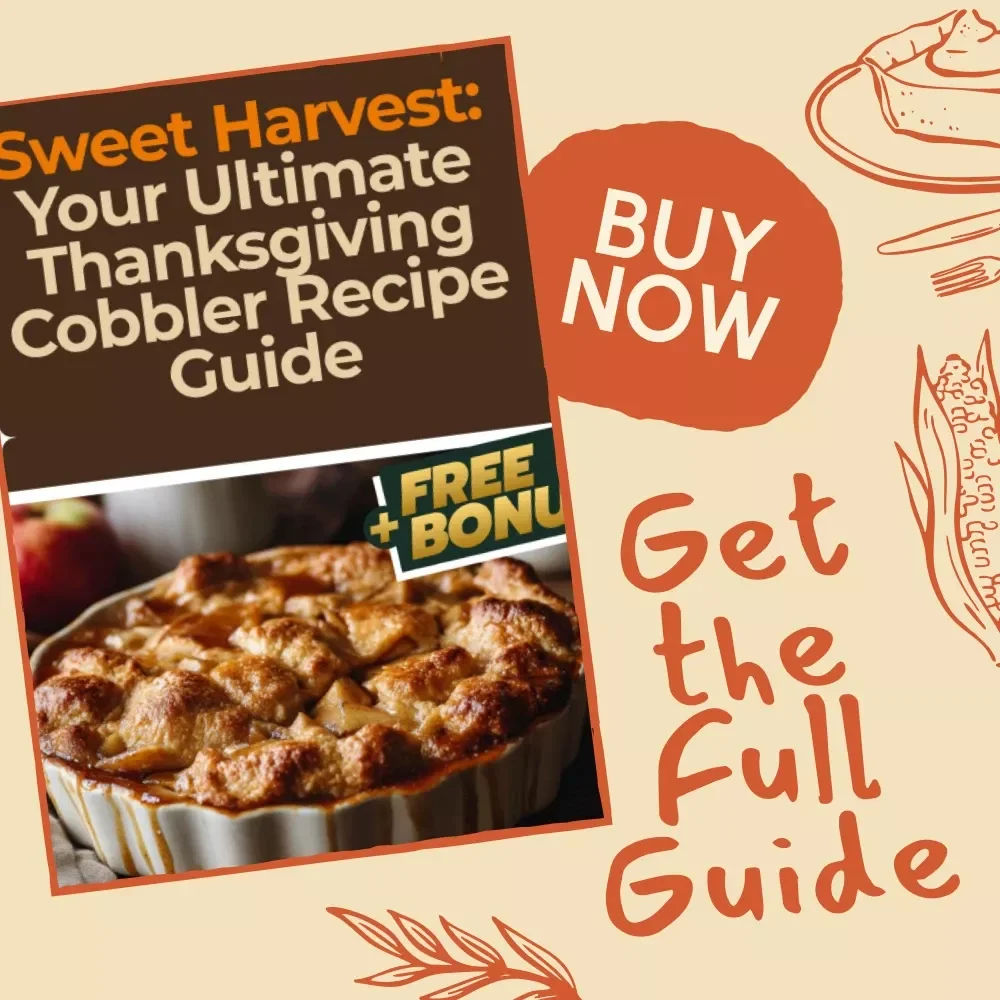 Sweet Harvest: Your Ultimate Thanksgiving Cobbler Recipe Guide | Fall Dessert eBook | Holiday Baking Digital Download | Thanksgiving Recipe Book | Cozy Autumn Cooking PDF