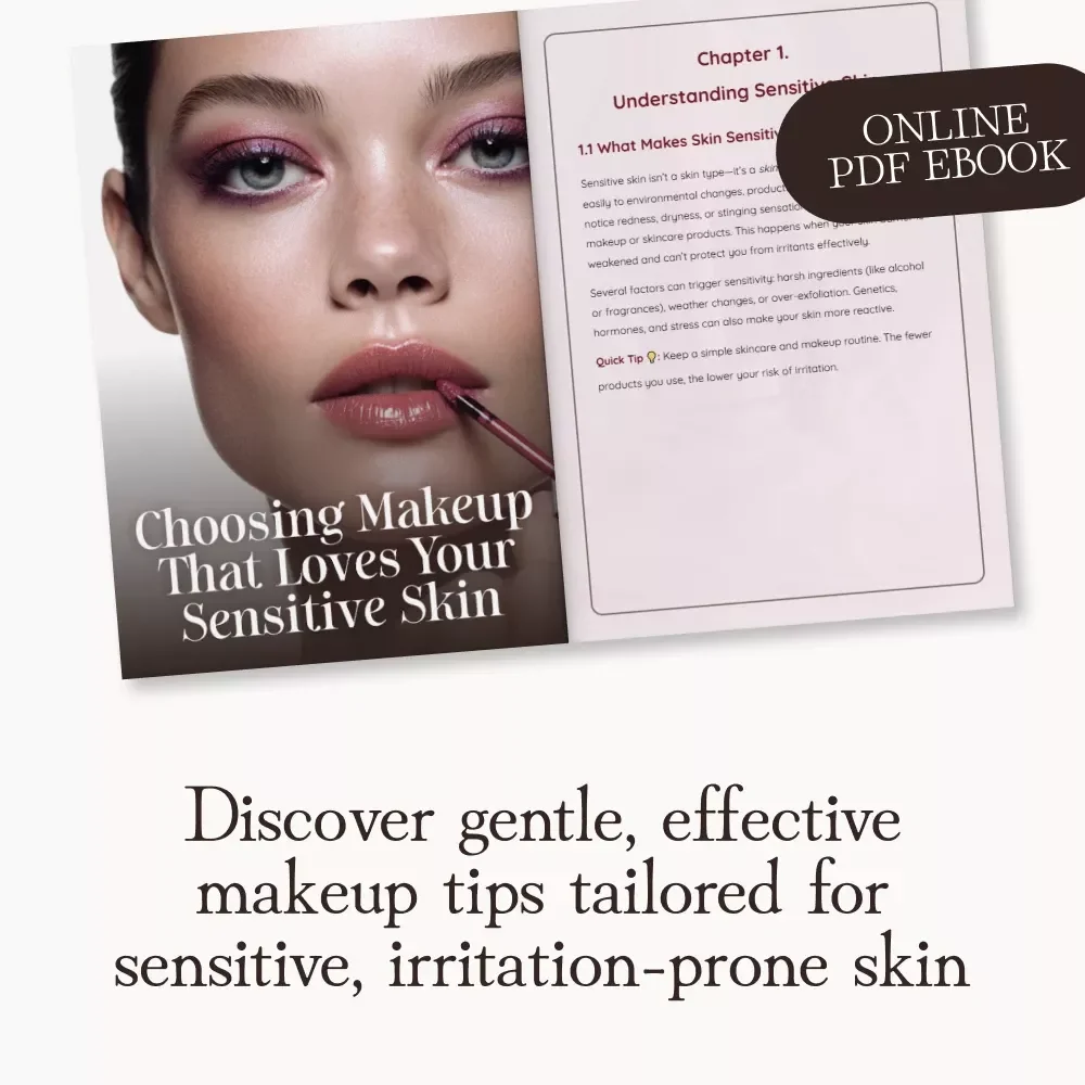 Choosing Makeup for Your Sensitive Skin | How to Choose Makeup for Sensitive Skin eBook | Gentle Beauty Guide for Calm, Glowing Skin