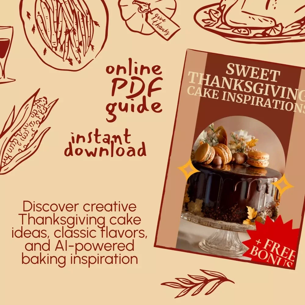 Sweet Thanksgiving Cake Inspirations | Thanksgiving Cake Ideas eBook | Fall Cake Decorating & Baking Guide for Pumpkin Spice, Apple Caramel, and Pecan Maple Treats