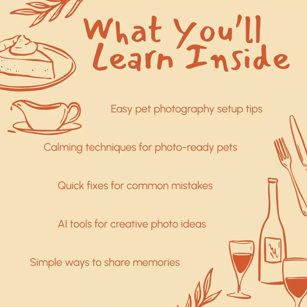 Picture-Perfect Thanksgiving: Pets in the Spotlight | How to Involve Pets in Thanksgiving Photos | Festive Pet Photography eBook Guide
