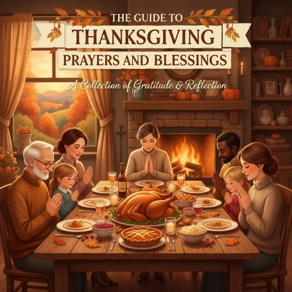 The Guide to Thanksgiving Prayers and Blessings | Printable Gratitude eBook | Digital Download of Thanksgiving Blessings, Family Prayer Guide & Gratitude Journal Prompts