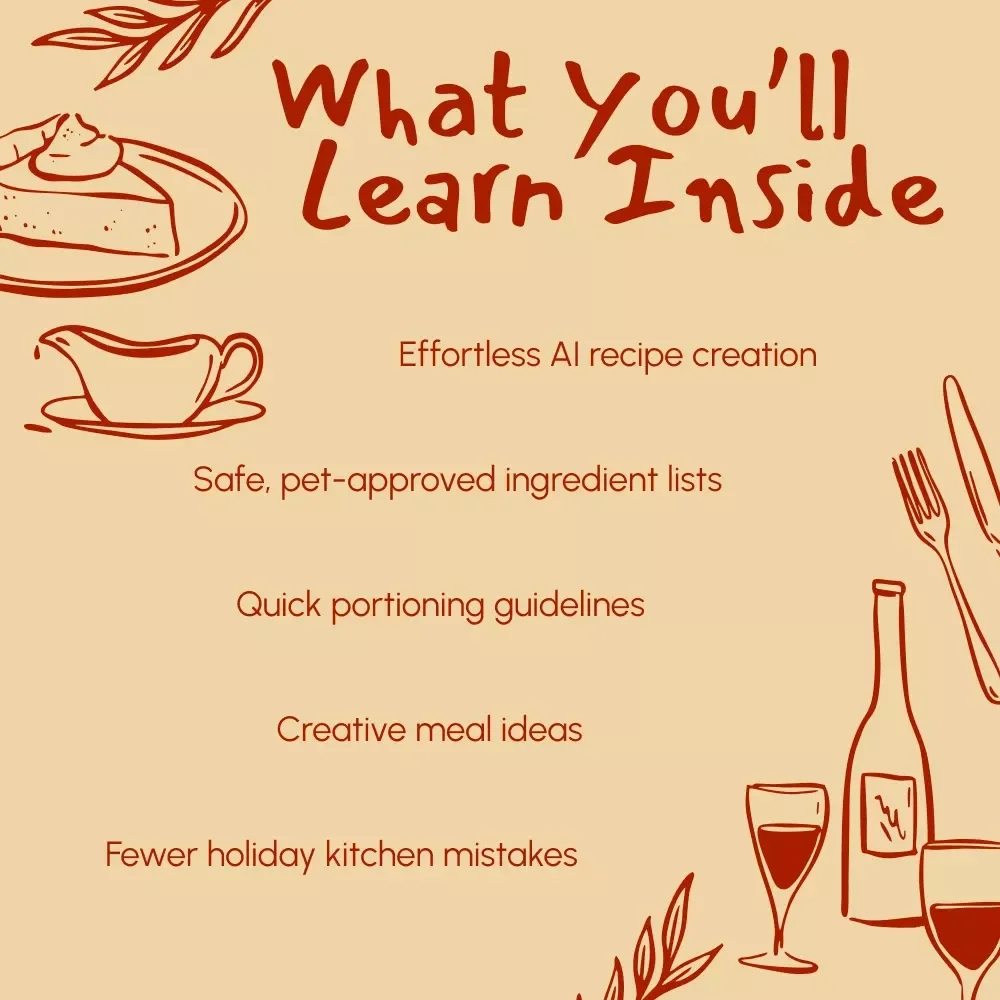 Pet-Friendly Thanksgiving Made Easy | Digital Guide on How to Use AI to Create Pet-Friendly Thanksgiving Recipes | AI Recipe Prompts, Safety Tips & Ingredient Guide for Pet Owners