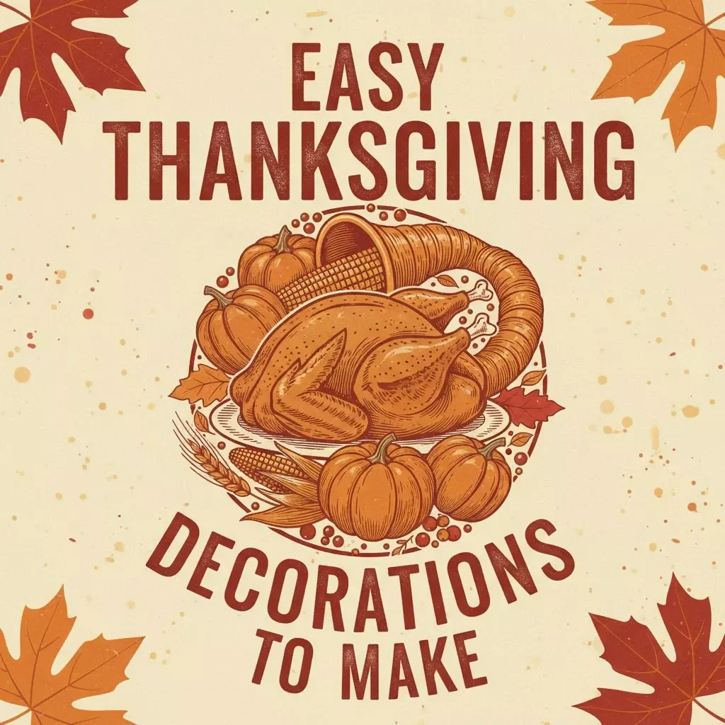 Easy Thanksgiving Decorations to Make | Printable DIY Holiday Guide for Handmade Home Decor, Simple Craft Ideas, and Family-Friendly Projects