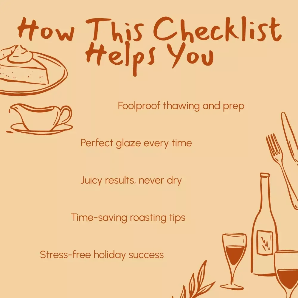 Thanksgiving Ham Made Easy – Printable Holiday Cooking Checklist for Beginners | Easy Ham Recipes for Thanksgiving | Digital Download