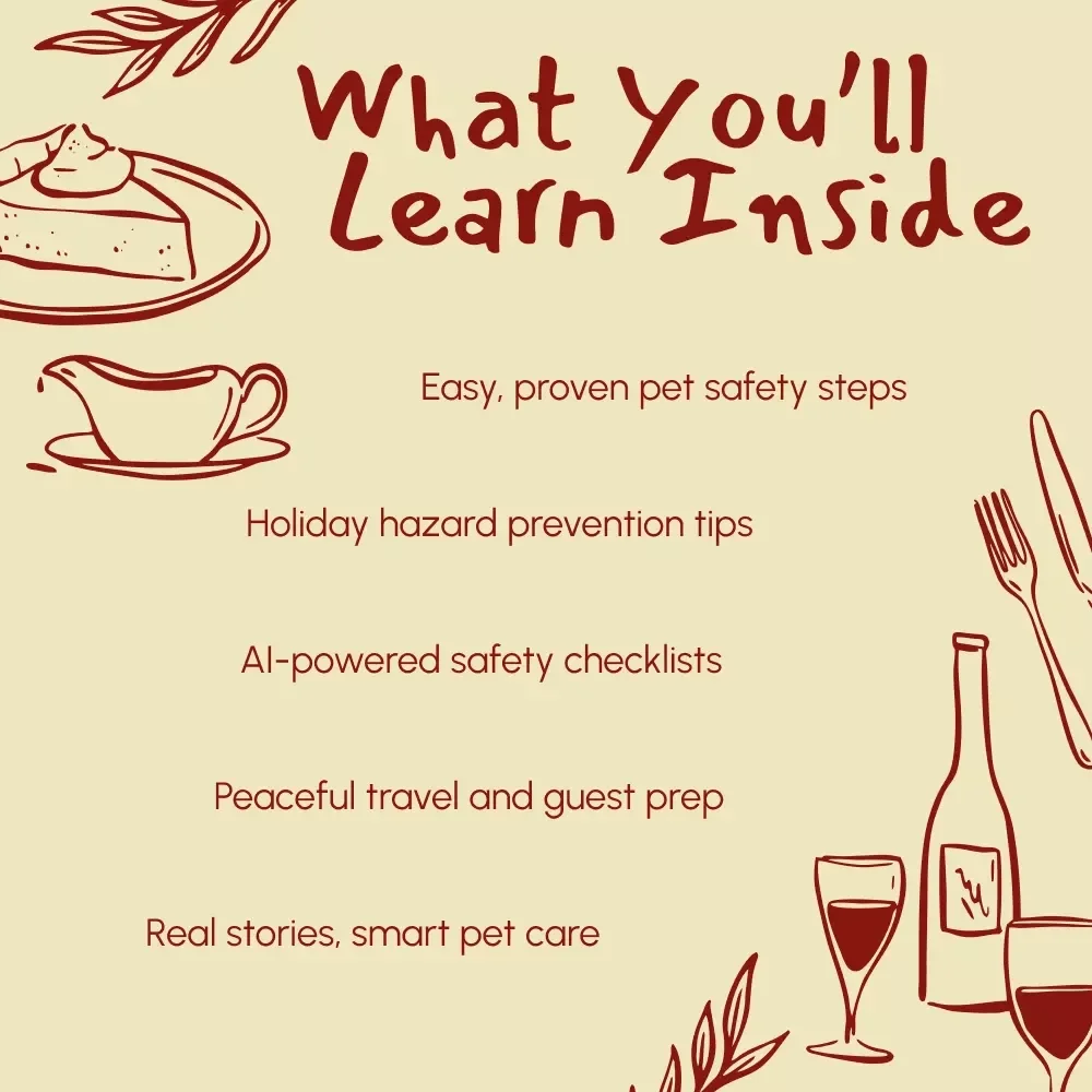 Safe Holidays for Pets | Holiday Pet Safety Guide with AI Tips for Holiday Pet Safety Checklists | Digital Download eBook for Pet Owners & Animal Lovers