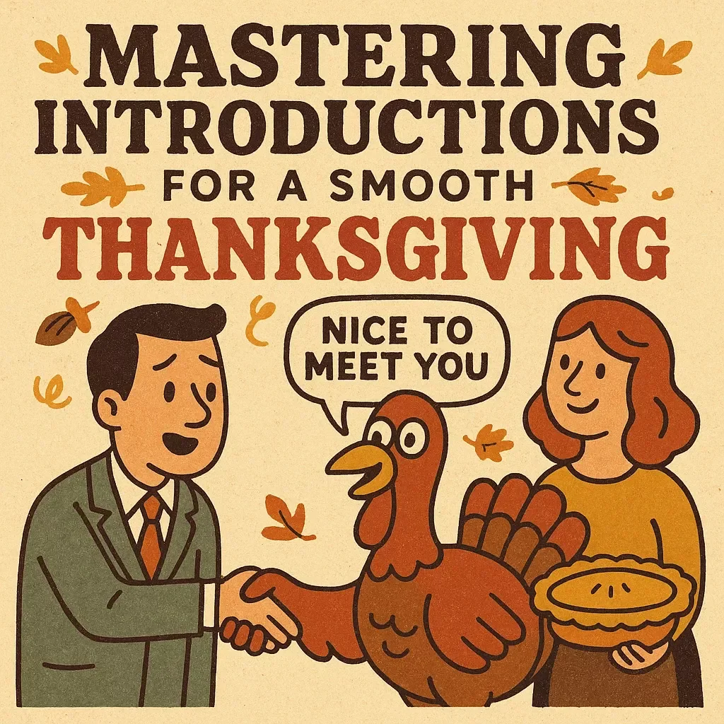 Mastering Introductions for a Smooth Thanksgiving | Digital Guide for Confident Family Connections, Conversation Starters & Hosting Success