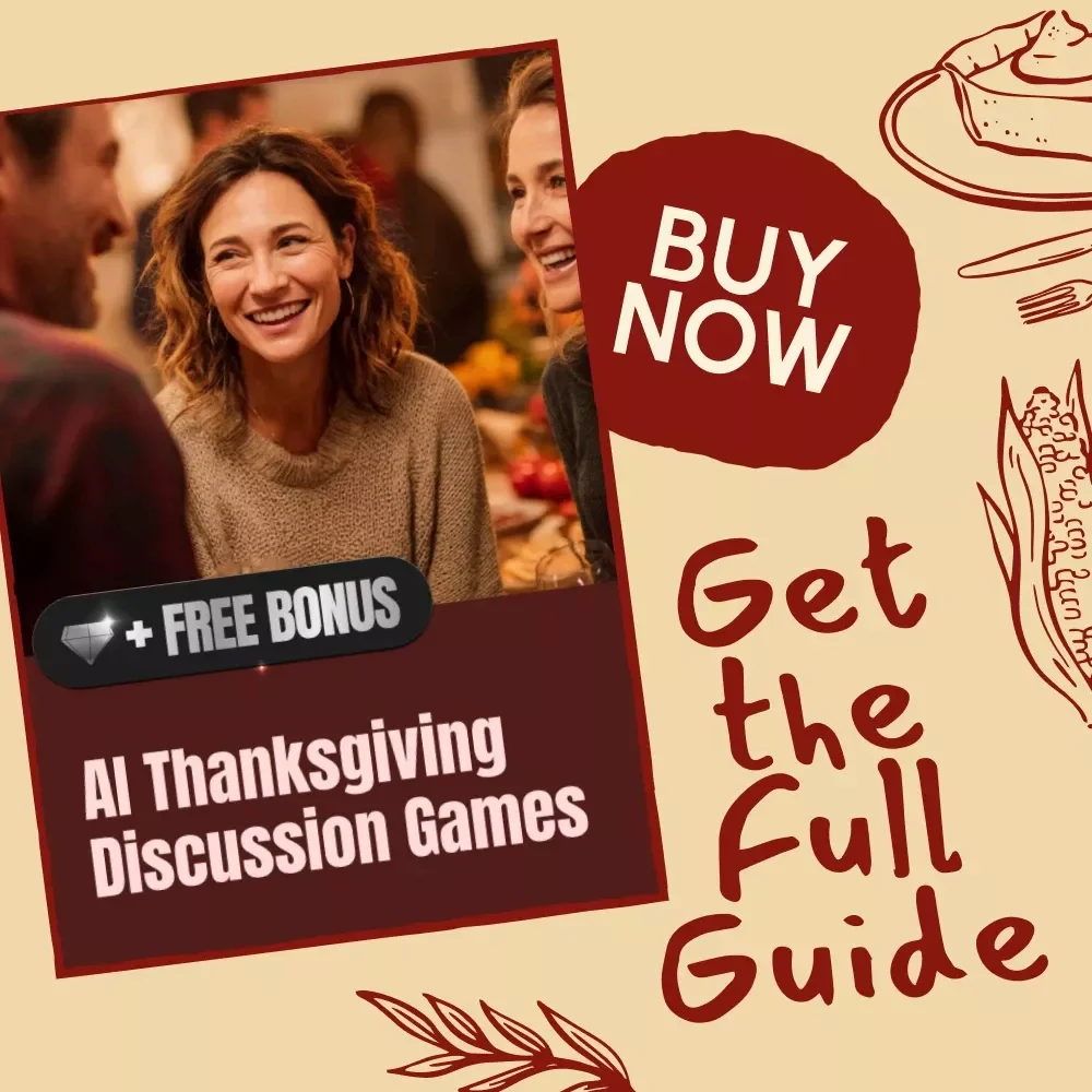 AI Thanksgiving Discussion Games | Fun Family Conversation Guide | Digital Download for Engaging Holiday Gatherings | ai tips for creating discussion games for thanksgiving