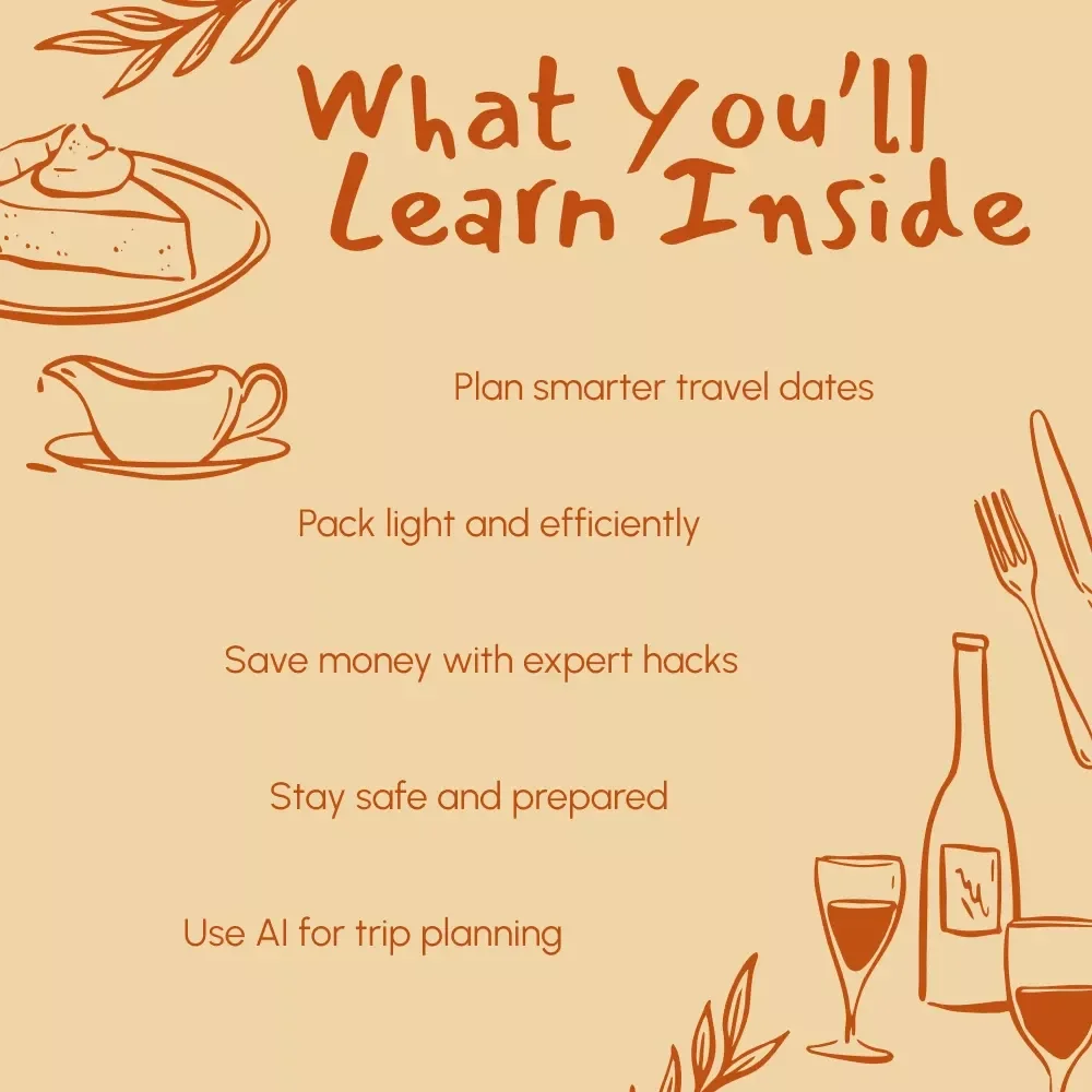 Smart Thanksgiving Travel Tips for Stress-Free Journeys | Digital Ebook Guide for Smooth Holiday Trips, Road Travel, Flights & Budget-Friendly Thanksgiving Travel Tips
