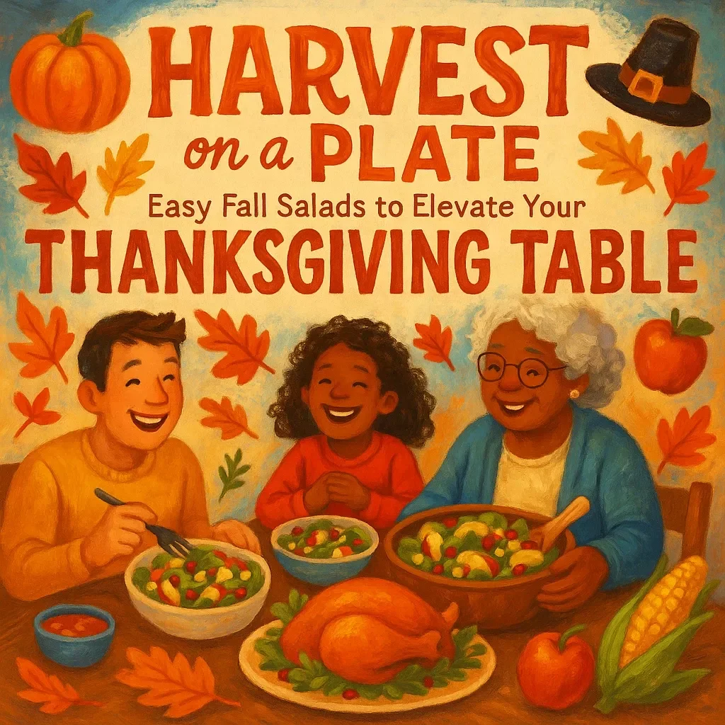 Harvest on a Plate: Easy Fall Salads to Elevate Your Thanksgiving Table | Easy Fall Salads for Thanksgiving eBook | Digital Recipe Guide for Autumn Entertaining