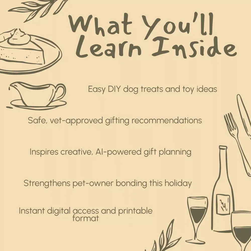 Pawfect Thanksgiving Gifts | Digital Dog Lovers Guide | Pet Gift Ideas, Dog Treat Recipes, Toys & Holiday Checklist for Dog Owners