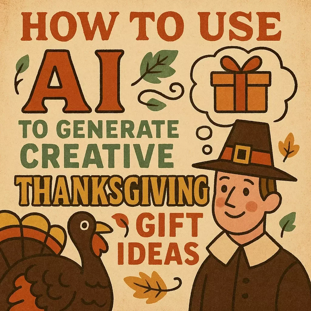 How to Use AI to Generate Creative Thanksgiving Gift Ideas | eBook Guide for Personalized, Unique, and Last-Minute Gifts | Digital Download for Creative Gifting Inspiration