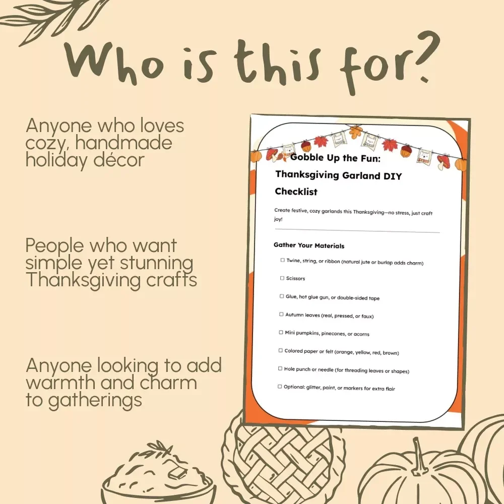 Gobble Up the Fun: Thanksgiving Garland DIY Checklist | Festive Fall Décor Guide for Creative Holiday Crafters