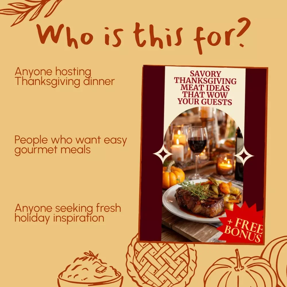 Savory Thanksgiving Meat Ideas That Wow Your Guests | Holiday Meat Recipes eBook | Thanksgiving Meat Ideas for Turkey, Ham, Roast Beef & More | Digital Download Guide
