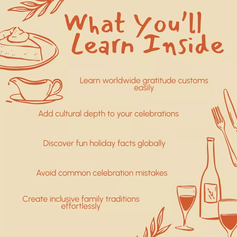 Celebrating Gratitude and Tradition Across the Globe | Thanksgiving eBook, Global Thanksgiving Guide, Cultural Harvest Traditions, Digital Download