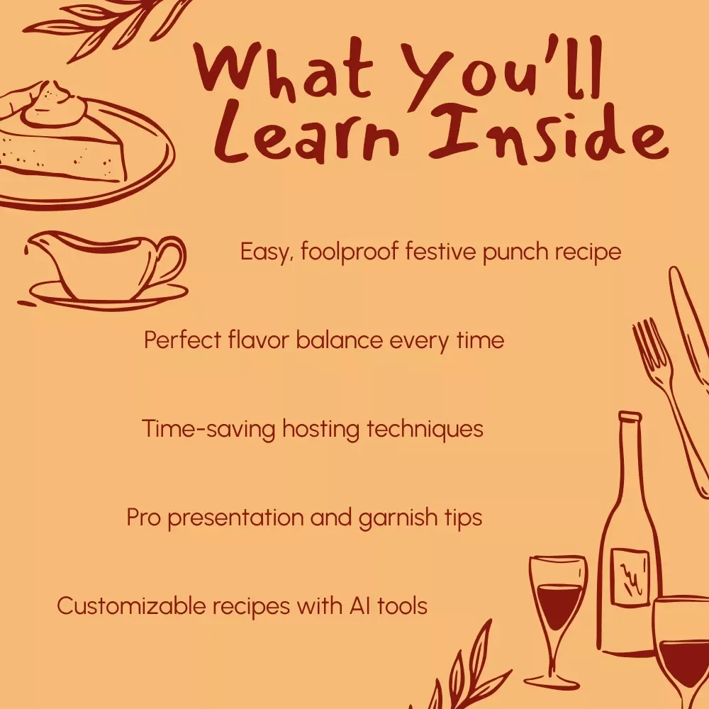 Craft the Perfect Thanksgiving Punch – Festive Holiday Drink Guide | Digital Download eBook for Entertaining, Hosting, and Seasonal Party Recipes